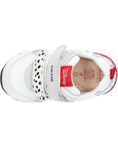 girl and boy Trainers GEOX B450LB 085NF B RISHON WHITE-RED  C0050
