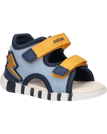 boy Sandals GEOX B455PA 01454 B SANDAL IUPIDOO  CB42V LT NAVY-YELLOW