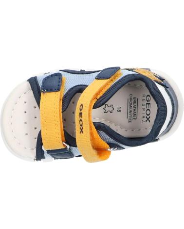 boy Sandals GEOX B455PA 01454 B SANDAL IUPIDOO  CB42V LT NAVY-YELLOW
