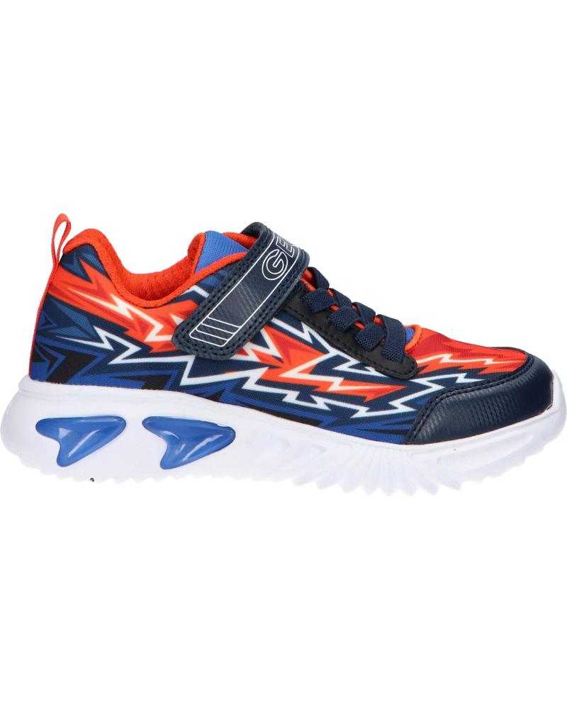 Sportif GEOX  pour Garçon J45DZB 02ACE J ASSISTER NAVY-ORANGE  C0820