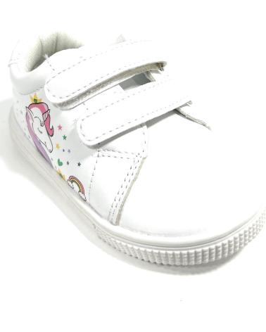 Deportivas BUBBLE BOBBLE  de Niño DEPORTES NINA VELCRO UNICORNIO  BLANCO