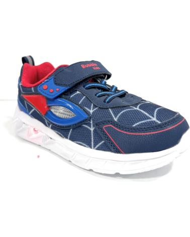 Deportivas BUBBLE BOBBLE  de Hombre DEPORTES NINO SPIDER VELCRO LUZ  AZUL