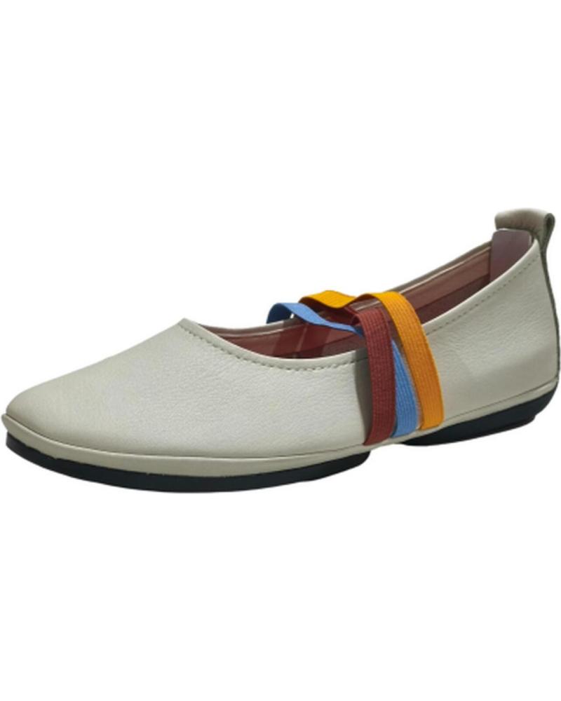 Zapatos CAMPER  de Mujer SABRINA TWINS DE PIEL CON ELASTICOS MULTICOLOR  BLANCO