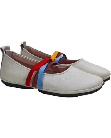 Zapatos CAMPER  de Mujer SABRINA TWINS DE PIEL CON ELASTICOS MULTICOLOR  BLANCO