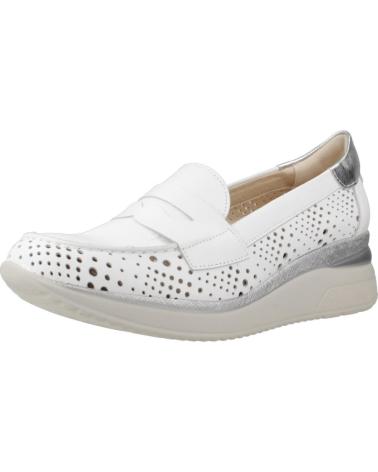 PITILLOS KEIL-MOKASSIN 10433 WEISS MIT METALLISCHEN DETAILS BLANCO