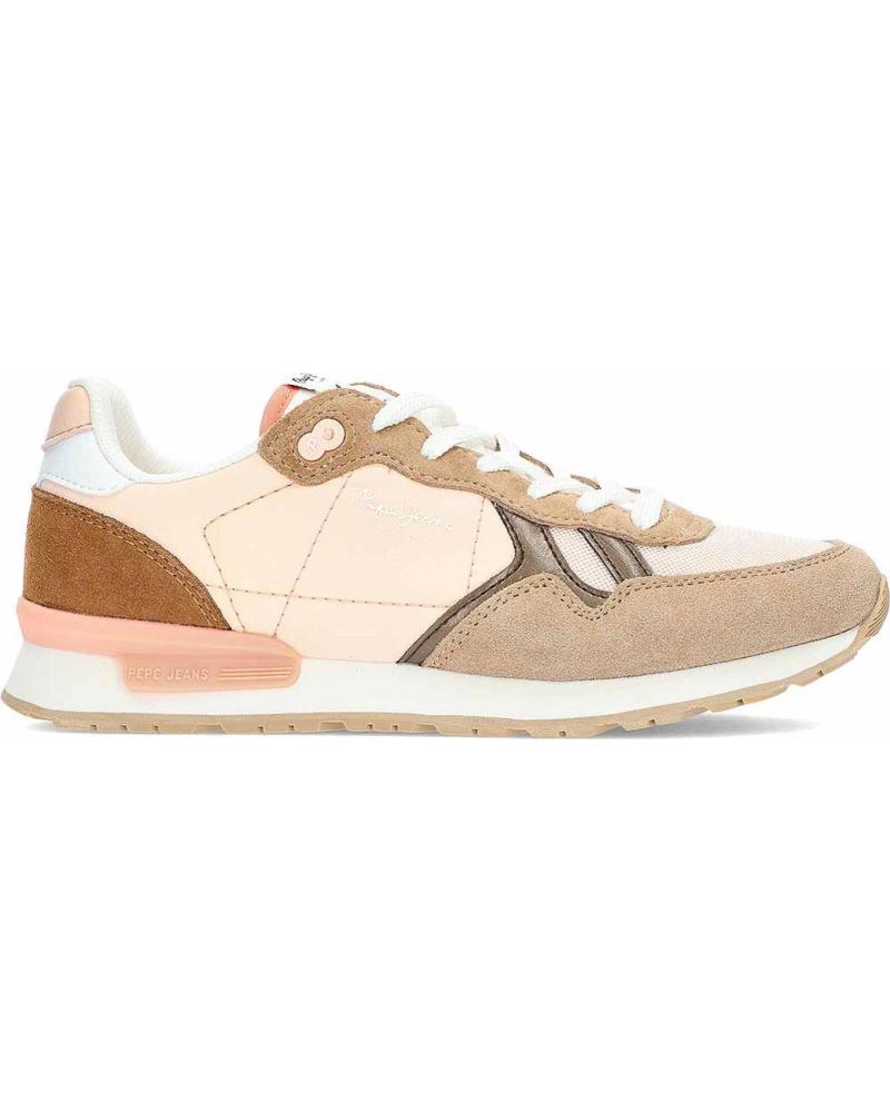 PEPE JEANS ZAPATILLAS BRIT CAMP PARA MUJER EN COLOR BEIGE