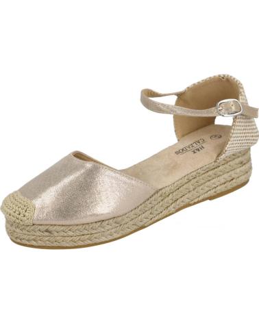 Sandalen für Damen L&R SHOES LR SHOES 4428 APARGATAS DE CUNA BAJA PARA MUJER ORO