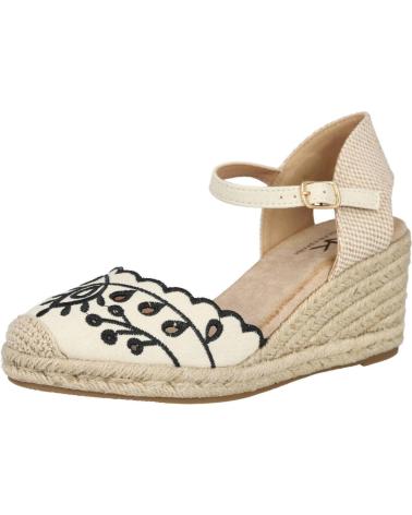 Woman Sandals L&R SHOES LR SHOES NK504 ALPARGATAS DE ESPARTO PARA MUJER BEIGE