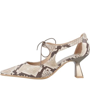 ESCARPIN HISPANITAS HV253934 IMPRIMÉ ANIMAL TAUPE AVEC BOUT POINTU TAUPE