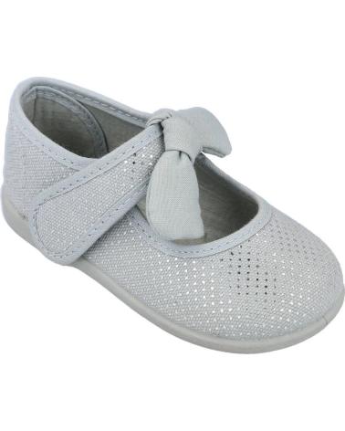 Chaussures L&R SHOES  pour Fille ANDREA RUIZ 955-P MERCADITAS LONA NINA  GRIS
