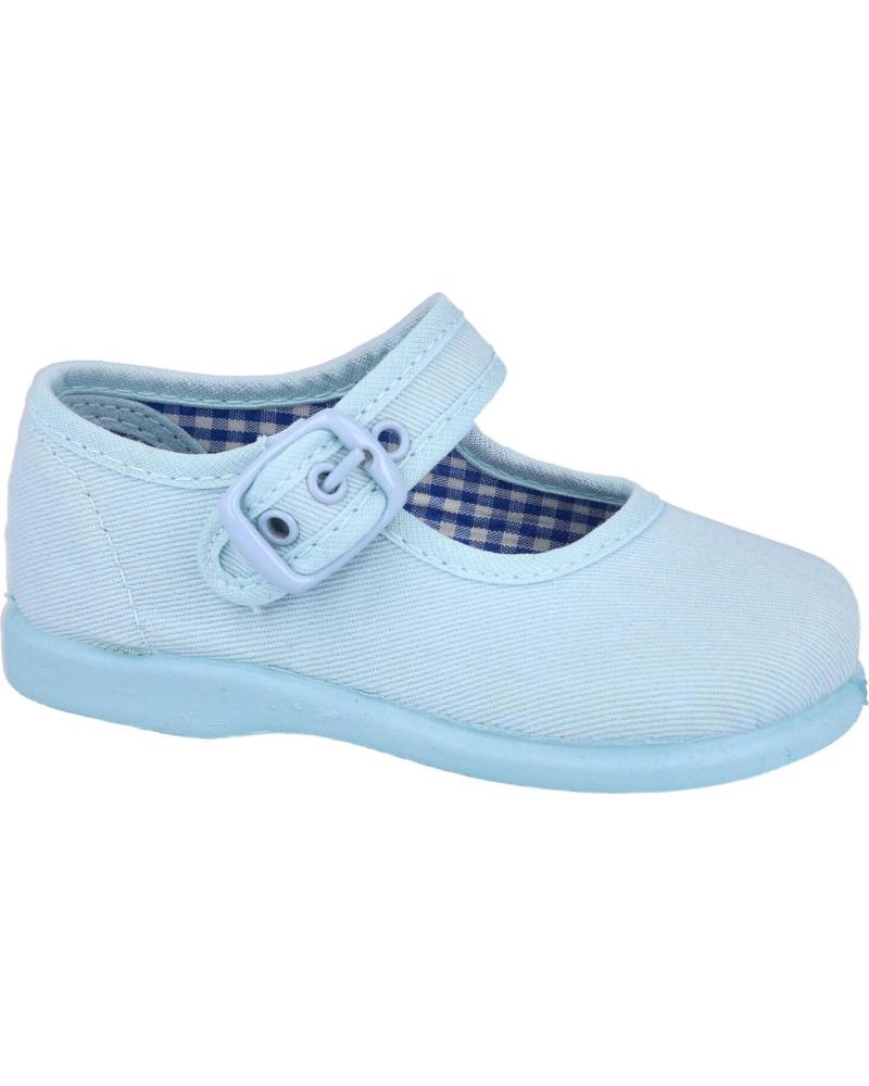 Sapatos ANDREA RUIZ  de Menina 951 MERCEDITAS DE LONA PARA NINA  CELESTE