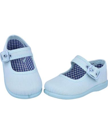 Sapatos ANDREA RUIZ  de Menina 951 MERCEDITAS DE LONA PARA NINA  CELESTE