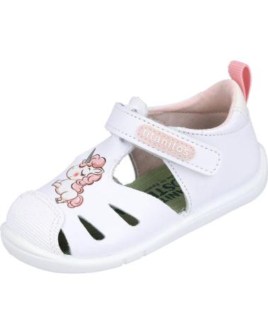 Sandalias TITANITOS  de Niña B500-MONTERYA SANDALIAS DE PIEL PARA NINA  BLANCO