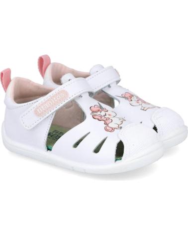 Sandalias TITANITOS  de Niña B500-MONTERYA SANDALIAS DE PIEL PARA NINA  BLANCO