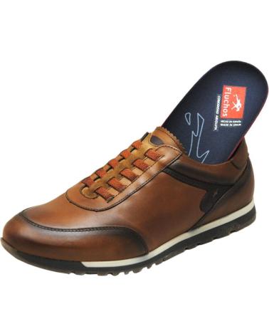 Chaussures FLUCHOS  pour Homme F1195 DEPORTIVO CORDON BLUCHER PLANTILLA EXTRAIBLE  CAMEL