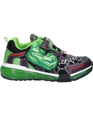 Sportif pour Garçon GEOX J35FEB 011CE J BAYONYC C0016 BLACK-GREEN VERDE