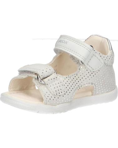Sandalen GEOX  für Mädchen B254WA 00754 B SANDAL MACCHIA GIR OFF WHITE-LT SILVER  C1Q1N