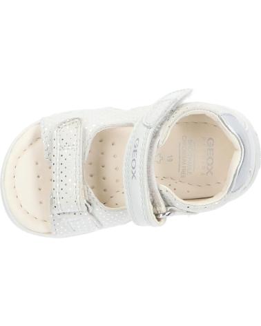 Sandalen GEOX  für Mädchen B254WA 00754 B SANDAL MACCHIA GIR OFF WHITE-LT SILVER  C1Q1N