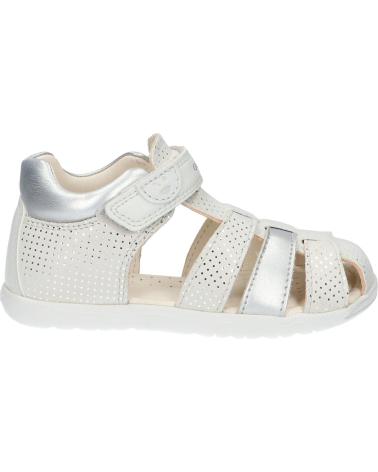 Sandálias de Menina GEOX B254WB 007NF B SANDAL MACCHIA GIR C1Q1N OFF WHITE-LT SILVER BLANCO