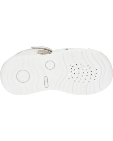 girl Sandals GEOX B254WB 007NF B SANDAL MACCHIA GIR C1Q1N OFF WHITE-LT SILVER BLANCO