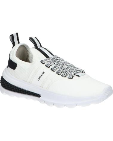 GEOX J45LTB 0159J J ACTIVART WHITE-BLACK C0404