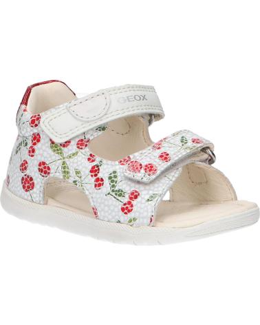 Sandalen GEOX  für Mädchen B254WA 00754 B SANDAL MACCHIA GIR OFF WHITE-RED  C0644