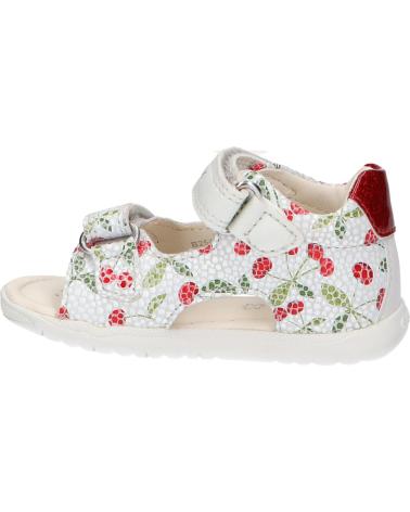 Sandalen GEOX  für Mädchen B254WA 00754 B SANDAL MACCHIA GIR OFF WHITE-RED  C0644