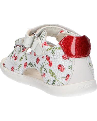 Sandalen GEOX  für Mädchen B254WA 00754 B SANDAL MACCHIA GIR OFF WHITE-RED  C0644