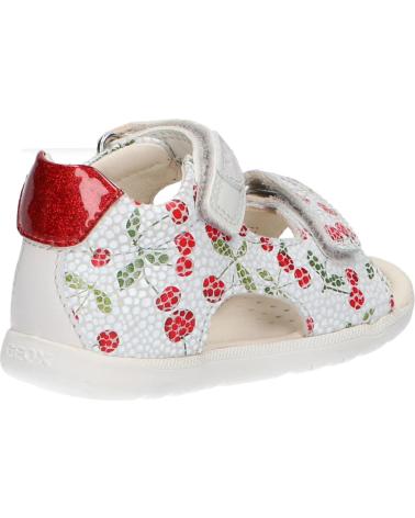 Sandalen GEOX  für Mädchen B254WA 00754 B SANDAL MACCHIA GIR OFF WHITE-RED  C0644