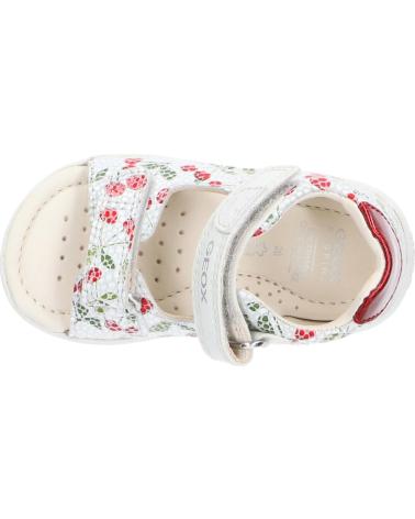 Sandalen GEOX  für Mädchen B254WA 00754 B SANDAL MACCHIA GIR OFF WHITE-RED  C0644