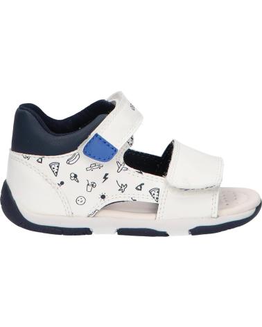 boy Sandals GEOX B450XB 000BC B SANDAL TAPUZ C0293 WHITE-ROYAL C0293