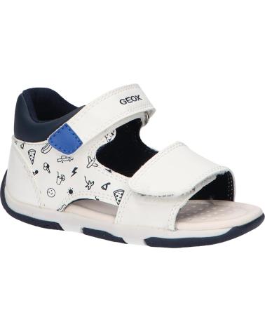 boy Sandals GEOX B450XB 000BC B SANDAL TAPUZ C0293 WHITE-ROYAL C0293