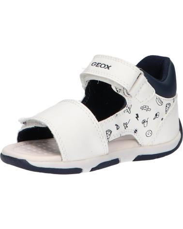 boy Sandals GEOX B450XB 000BC B SANDAL TAPUZ C0293 WHITE-ROYAL C0293