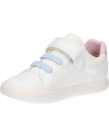 girl Trainers GEOX B451MC 01054 B GISLI C0406 WHITE-PINK  BLANCO
