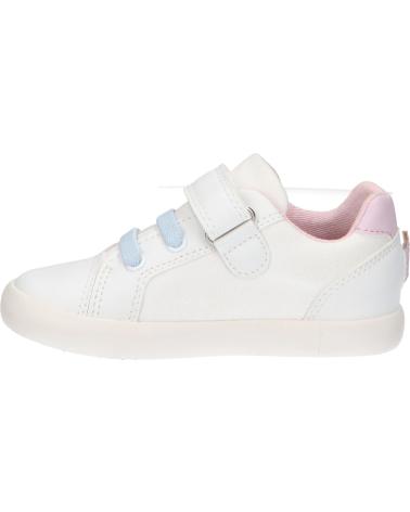 girl Trainers GEOX B451MC 01054 B GISLI C0406 WHITE-PINK  BLANCO