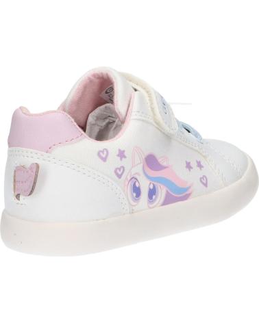 girl Trainers GEOX B451MC 01054 B GISLI C0406 WHITE-PINK  BLANCO