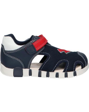 boy Sandals GEOX  B455PB 01454 B SANDAL IUPIDOO C0735 NAVY-RED C0735