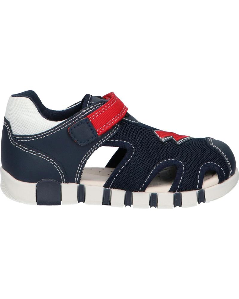 boy Sandals GEOX  B455PB 01454 B SANDAL IUPIDOO C0735 NAVY-RED C0735