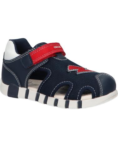 boy Sandals GEOX  B455PB 01454 B SANDAL IUPIDOO C0735 NAVY-RED C0735