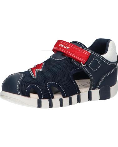 boy Sandals GEOX  B455PB 01454 B SANDAL IUPIDOO C0735 NAVY-RED C0735