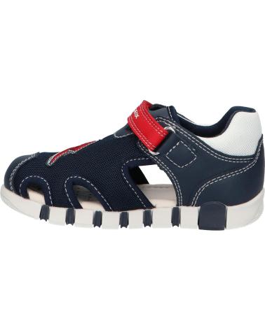 boy Sandals GEOX  B455PB 01454 B SANDAL IUPIDOO C0735 NAVY-RED C0735