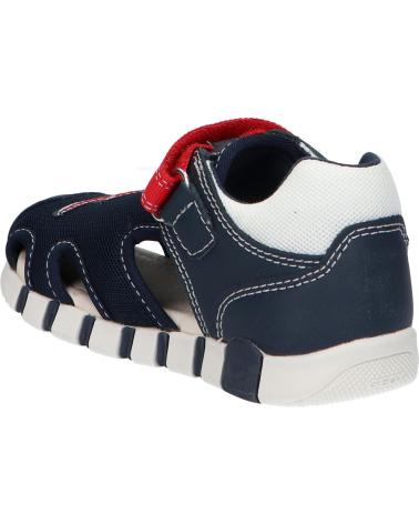 boy Sandals GEOX  B455PB 01454 B SANDAL IUPIDOO C0735 NAVY-RED C0735