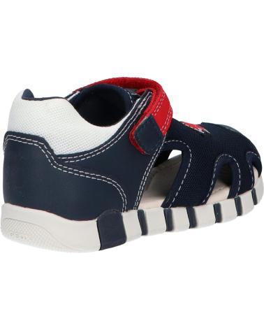 boy Sandals GEOX  B455PB 01454 B SANDAL IUPIDOO C0735 NAVY-RED C0735