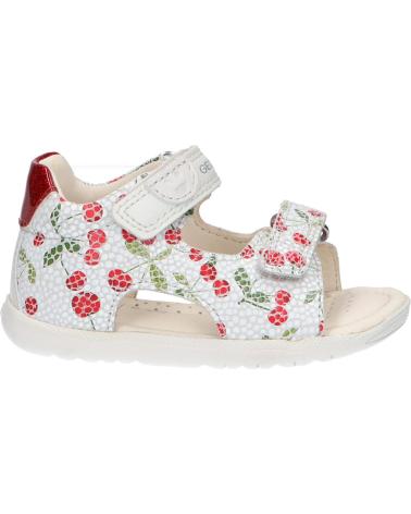 Sandalen GEOX  für Mädchen B254WA 00754 B SANDAL MACCHIA GIR OFF WHITE-RED  C0644