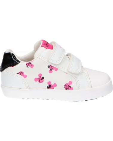 Sportivo per Bambina geox B45D5D 08554 B KILWI C1441 WHITE-FLUOFUCHSIA