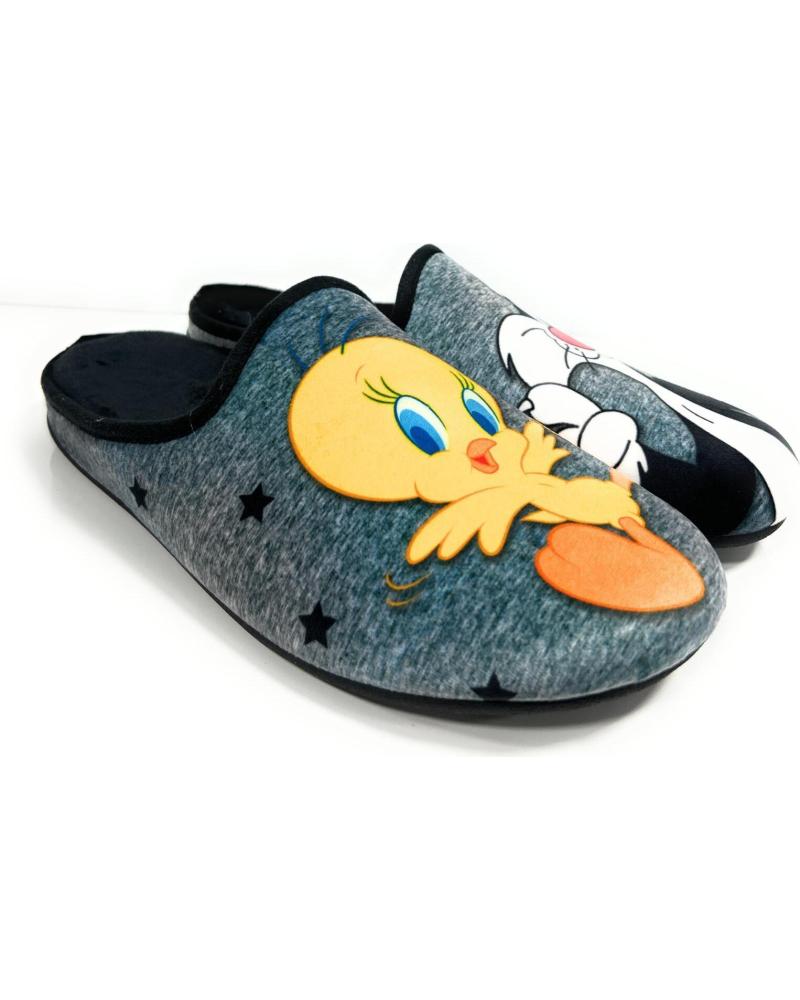 Pantofole PONNY  per Donna e Uomo e Bambino ZAPATILLAS CASA CABALLERO RELAX DIBUJOS  GRIS