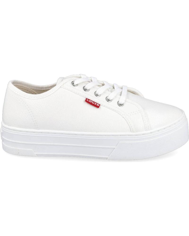 Zapatillas deporte LEVIS  de Mujer TIJUANA ZAPATILLAS MUJER PIEL SINTETICA  BLANCO