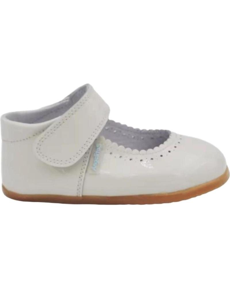 Scarpe ANGELITOS  per Bambina ZAPATOS 541 MERCEDITAS RESPETUOSA CHAROL  BEIGE