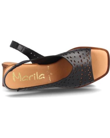 Sandálias MARILA  de Mulher SANDALIAS PARA MUJER DE TACON EN PIEL ELVIA  NEGRO