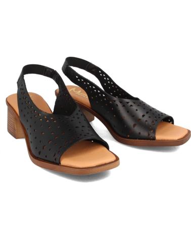 Sandálias MARILA  de Mulher SANDALIAS PARA MUJER DE TACON EN PIEL ELVIA  NEGRO